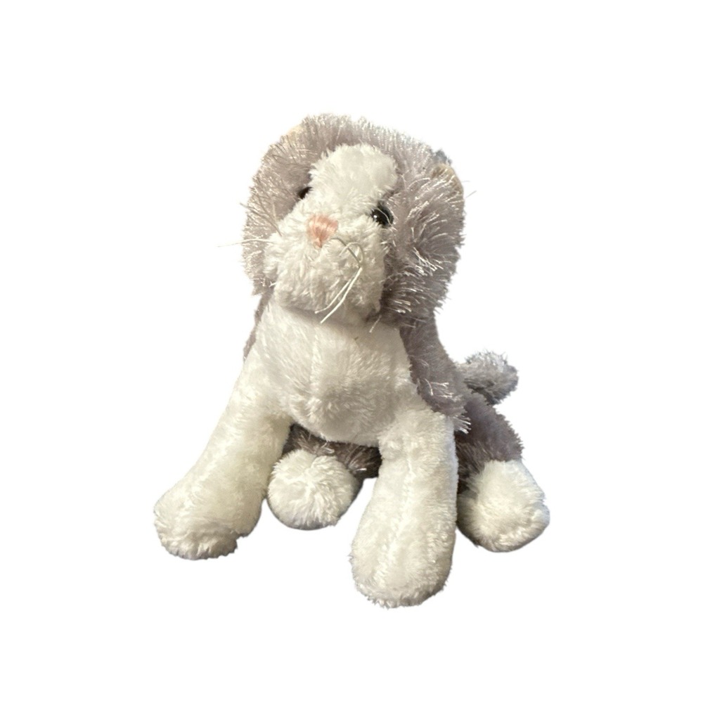 Ganz‎ Webkinz Lil' Kinz Grey & White Cat Kitty w/Whiskers Plush. No Code